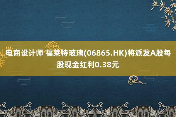 电商设计师 福莱特玻璃(06865.HK)将派发A股每股现金红利0.38元